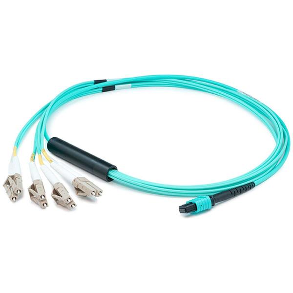 Add-On This Is A 2M Mpo (Female) To 8Xlc (Male) 8-Strand Aqua Riser-Rated ADD-MPO-4LC2M5OM3